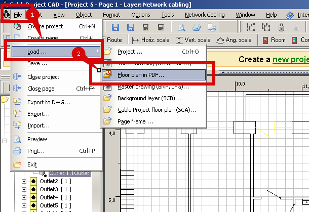 Import Home and Office Plans in PDF, jpeg, bmp